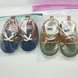 2 PAIR of Baby Soft Boat Shoes
